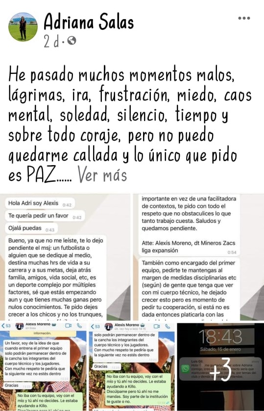 Denuncian a directivos de Mineros por acoso