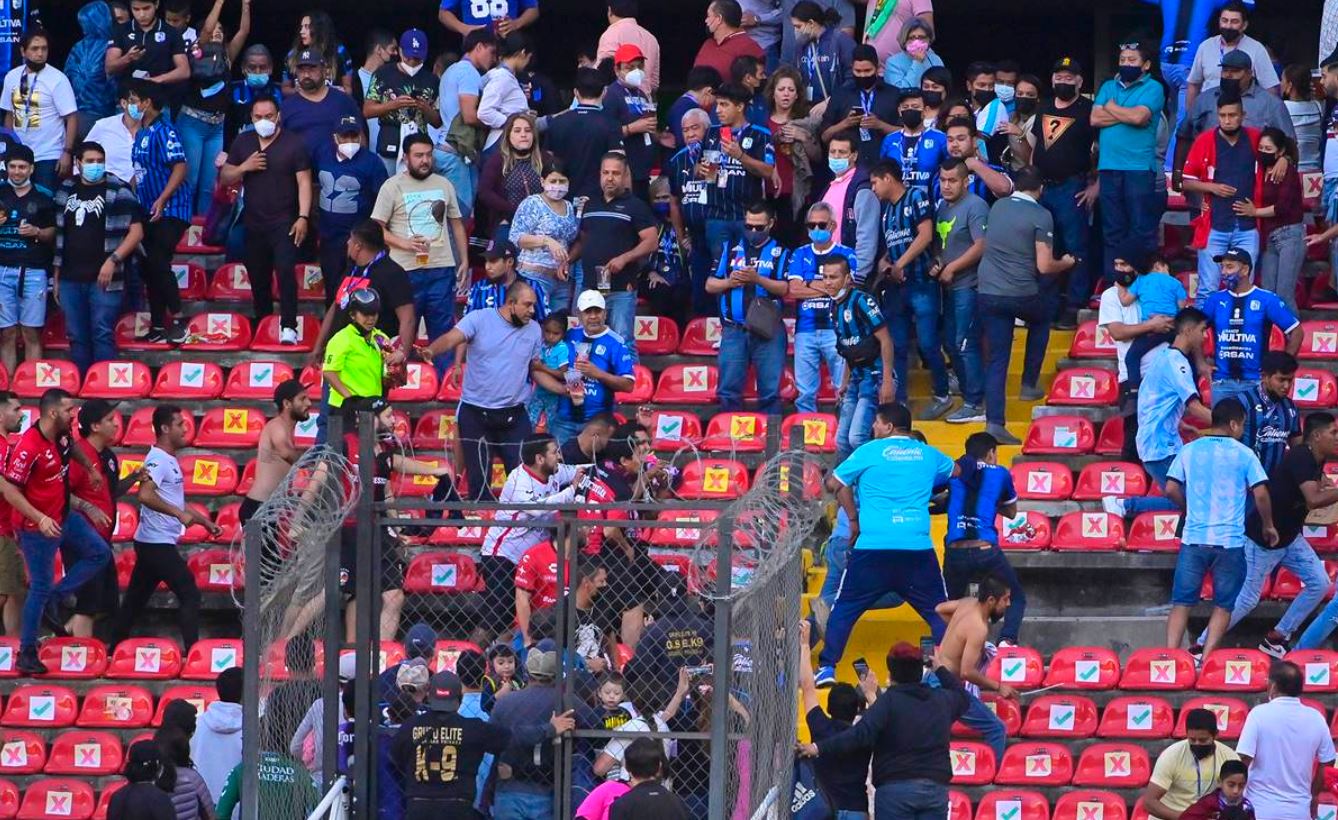 Alistan investigación para descartar infiltrados del crimen organizado en riña en el Querétaro-Atlas