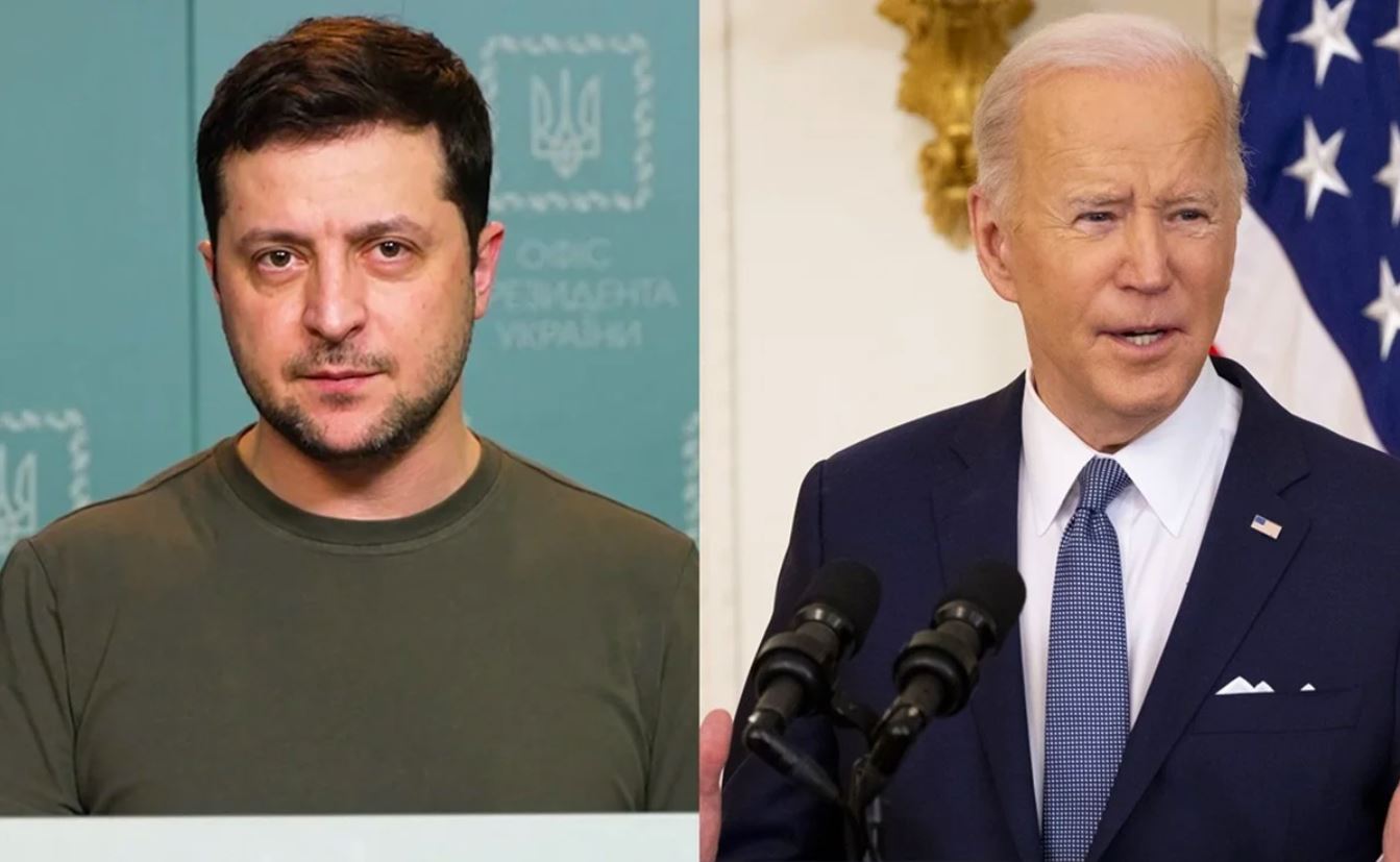 Volodímir Zelensky habla con Joe Biden