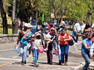 Disfrutan en familia