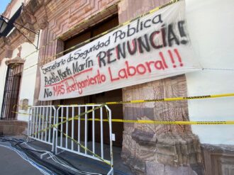 Solicitan protección policías estatales en protesta