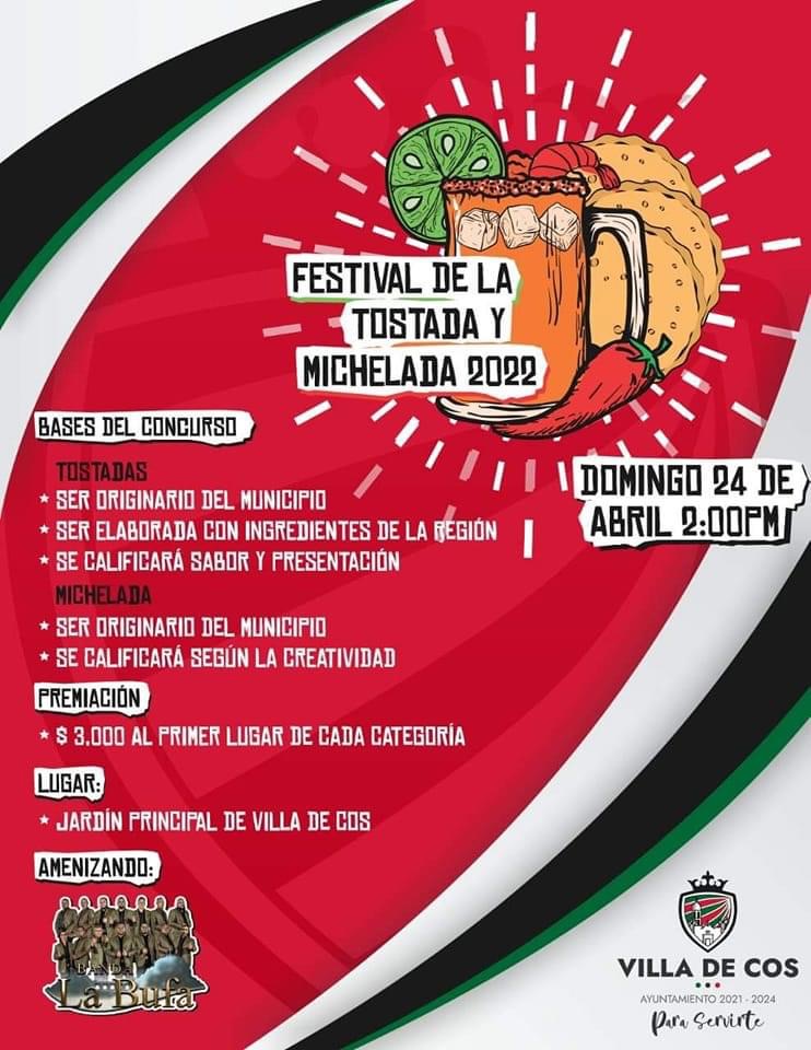 Tendrá Villa de Cos Festival de la Tostada y Michelada 2022