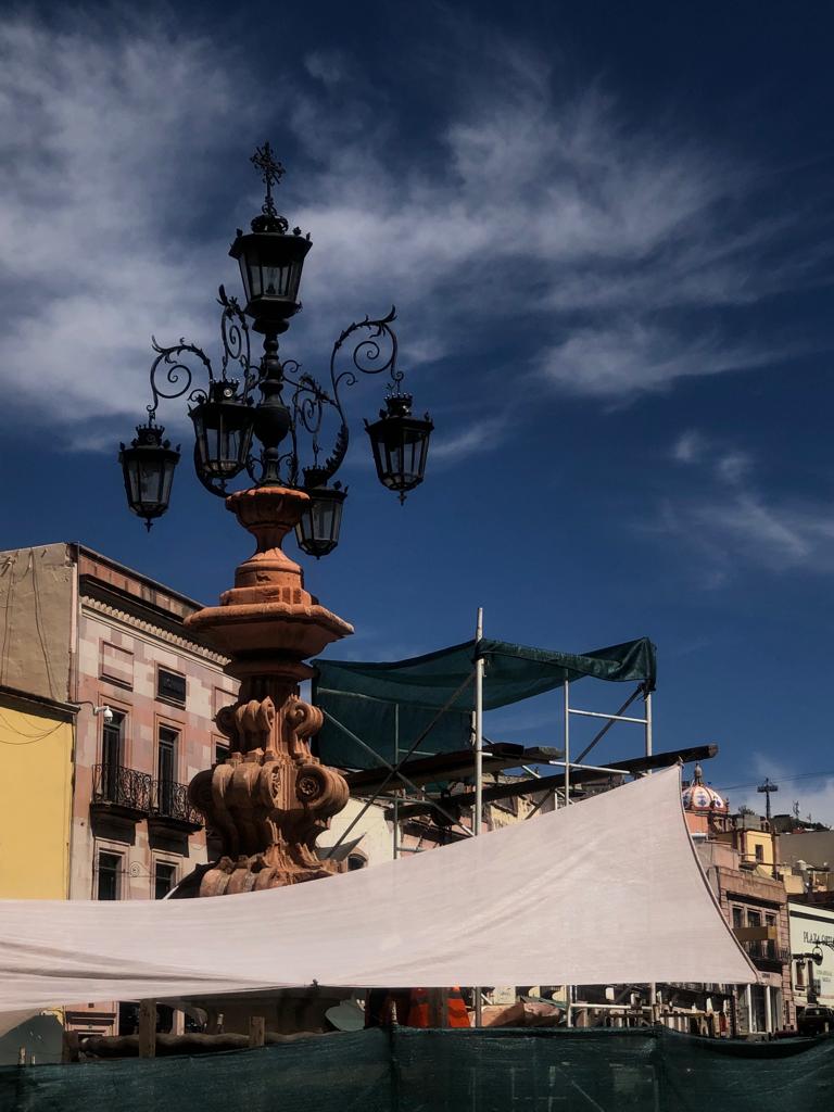 Avanza la rehabilitación de la Fuente de los Faroles