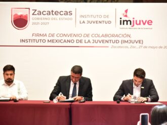 Gobierno de Zacatecas firma convenio con Instituto Mexicano de la Juventud
