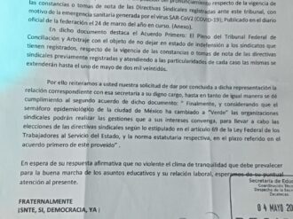 Desconocen a Soralla Bañuelos como líder de la sección 34 del SNTE