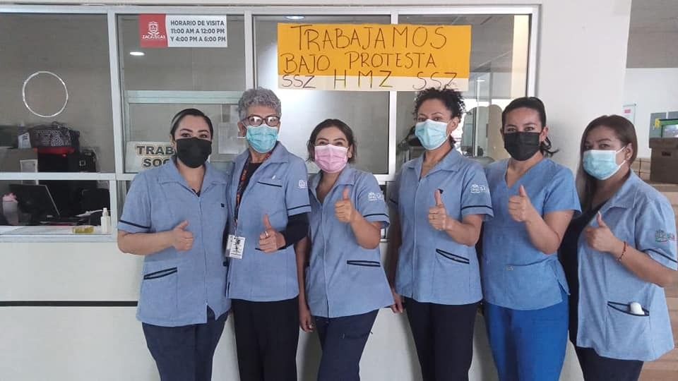 Se mantiene en plantón sindicato de Salud; denuncian agresiones