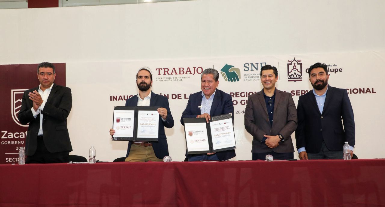 Se da la firma de convenio con la Secretaría del Trabajo para fortalecer el empleo en Zacatecas