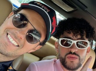Bad Bunny y Checo Pérez, juntos en el Gran Premio de Miami