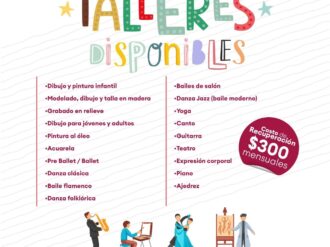 Convoca la capital a talleres artísticos