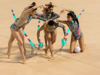 Selección de gimnasia rítmica gana oro y bronce en World Challenge Cup