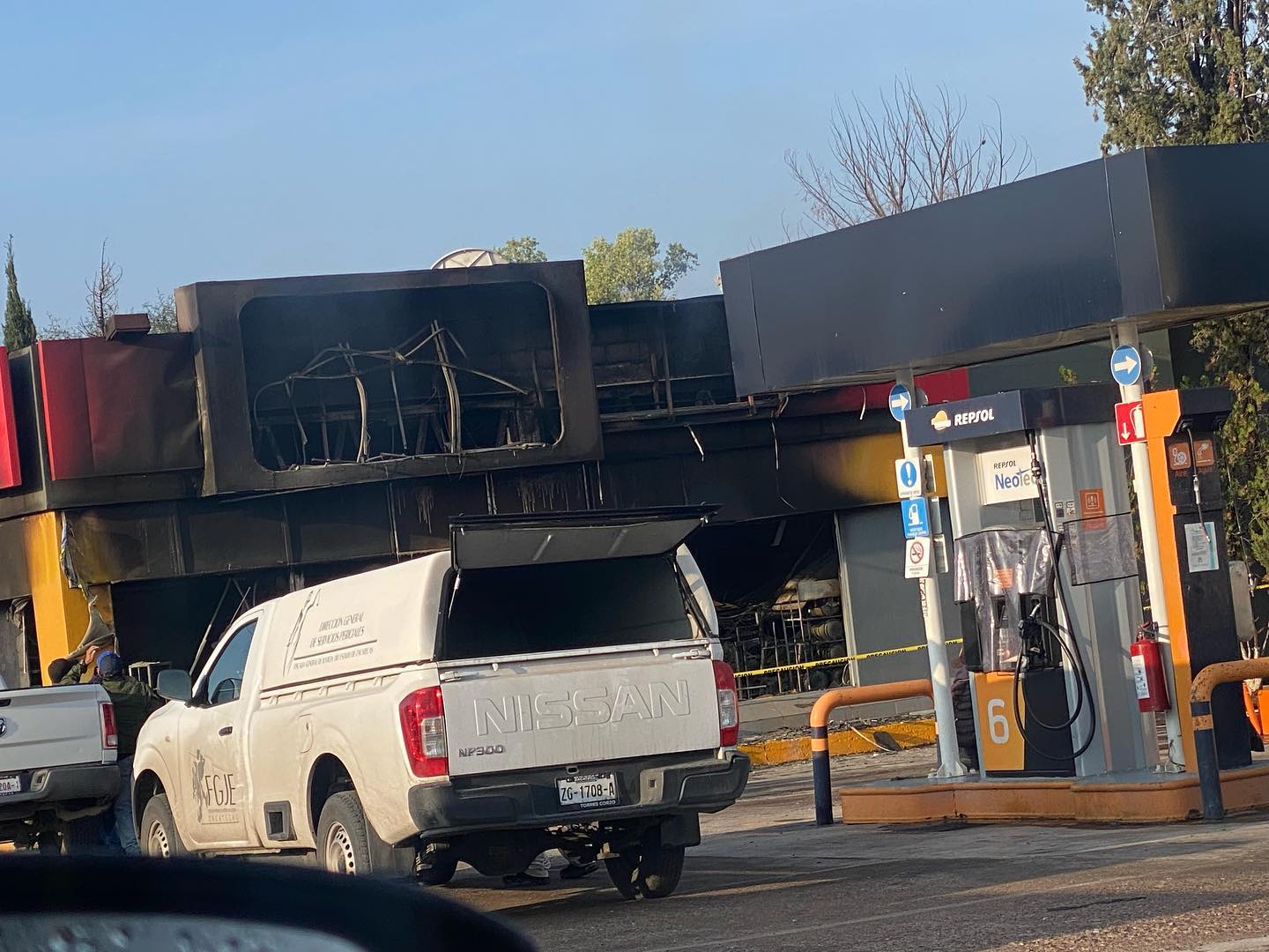 Incendian Oxxo en Ojocaliente