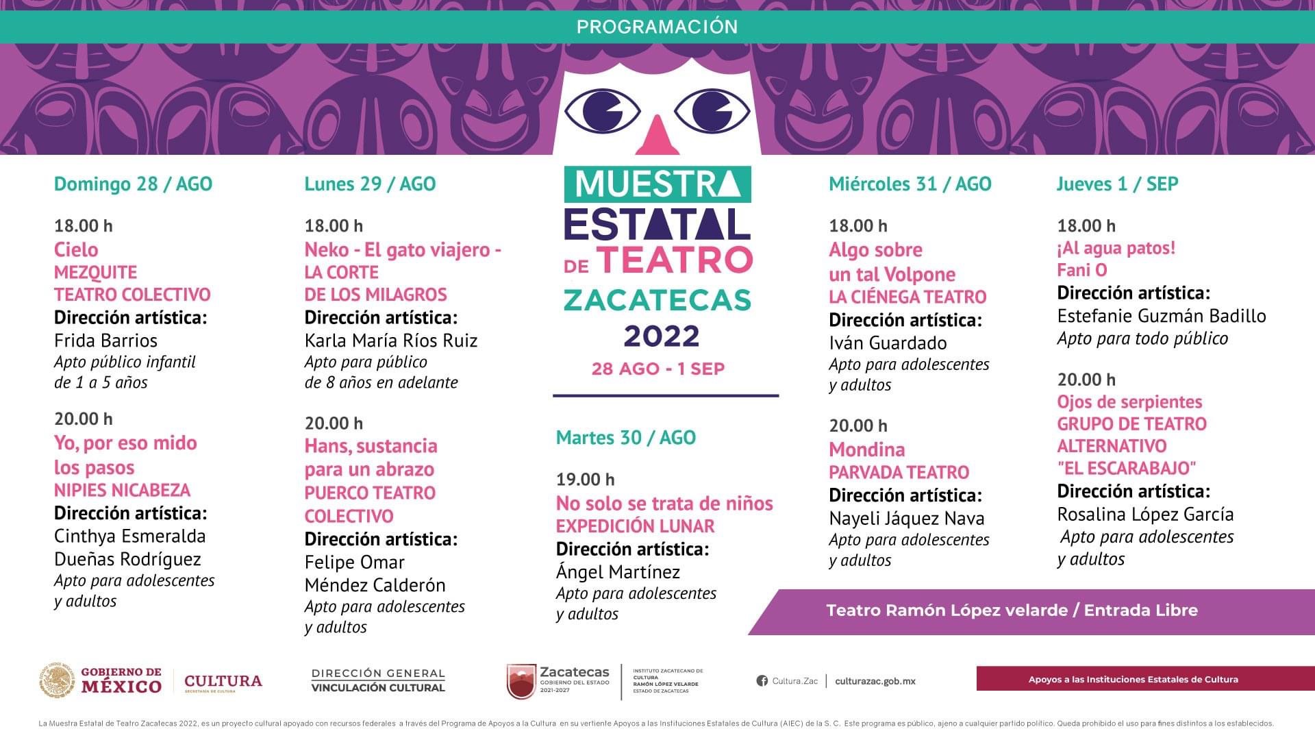 Anuncian Muestra Estatal de Teatro 2022