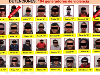Detienen a 104 por diversos delitos