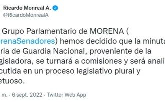 No habrá fast track sobre GN y la Sedena: Monreal