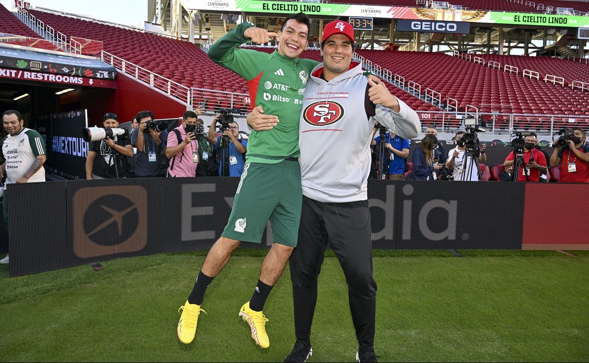 Alfredo Gutiérrez, mexicano de los 49ers, visitió y tuvo divertido momento con el Chucky Lozano