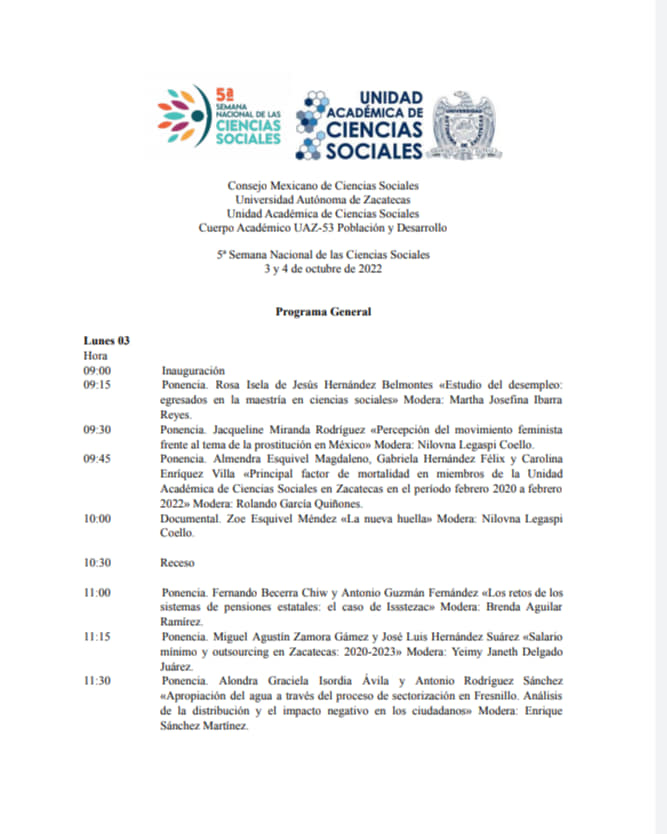 Inicia la Quinta Semana Nacional de las Ciencias Sociales
