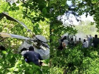 Mueren tres marinos tras desplome de helicóptero