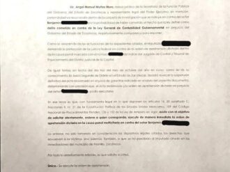 Solicita la SFP ejecutar orden de aprehensión contra Benjamín «N»