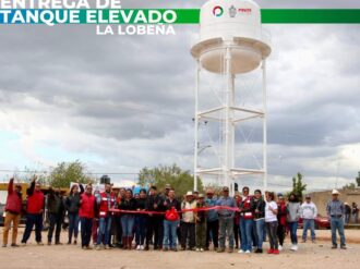 Entregan tanque elevado en La Lobeña
