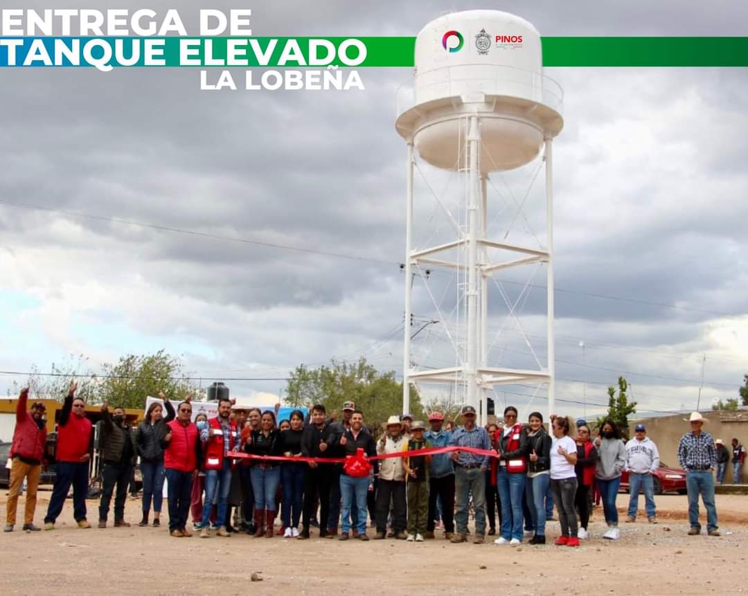 Entregan tanque elevado en La Lobeña