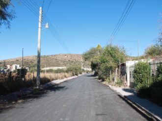 Pavimentan calle en Ojitos, Juan Aldama