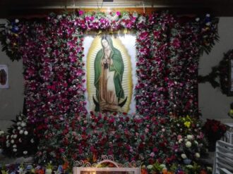 La virgen de graffiti que unió familias en Ojocaliente