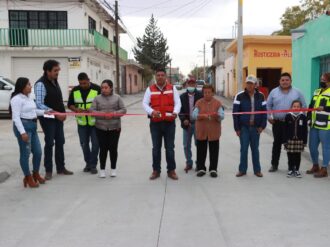 Terminan pavimentación en la calle Aldama