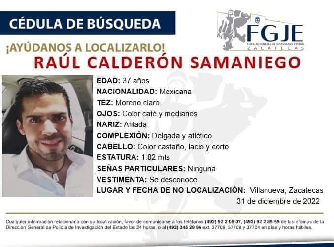 Encuentran a Raúl sin vida; desapareció el 31 de diciembre