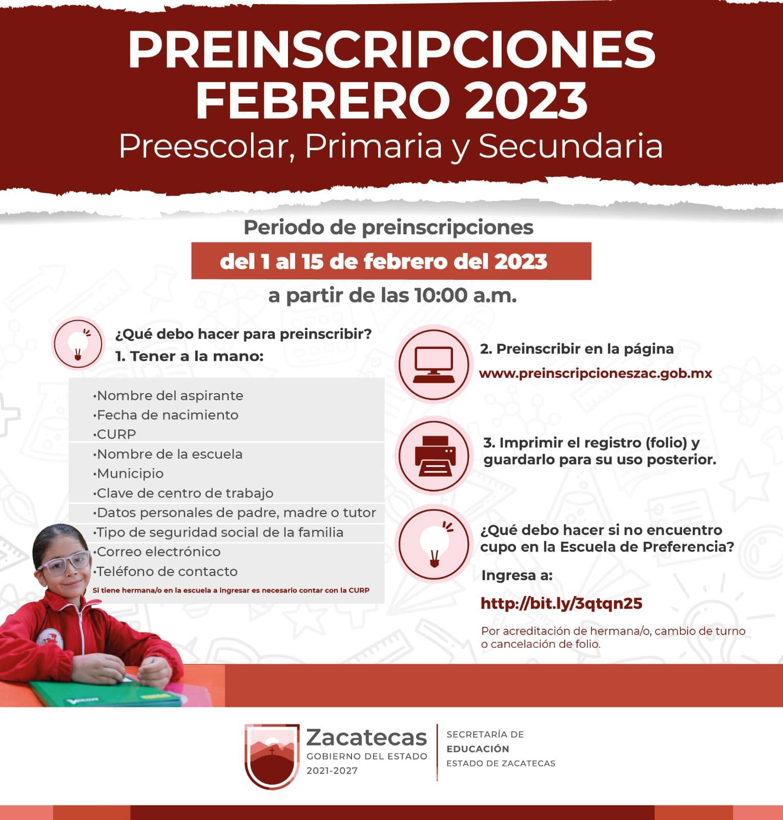 Inician hoy las preinscripciones 