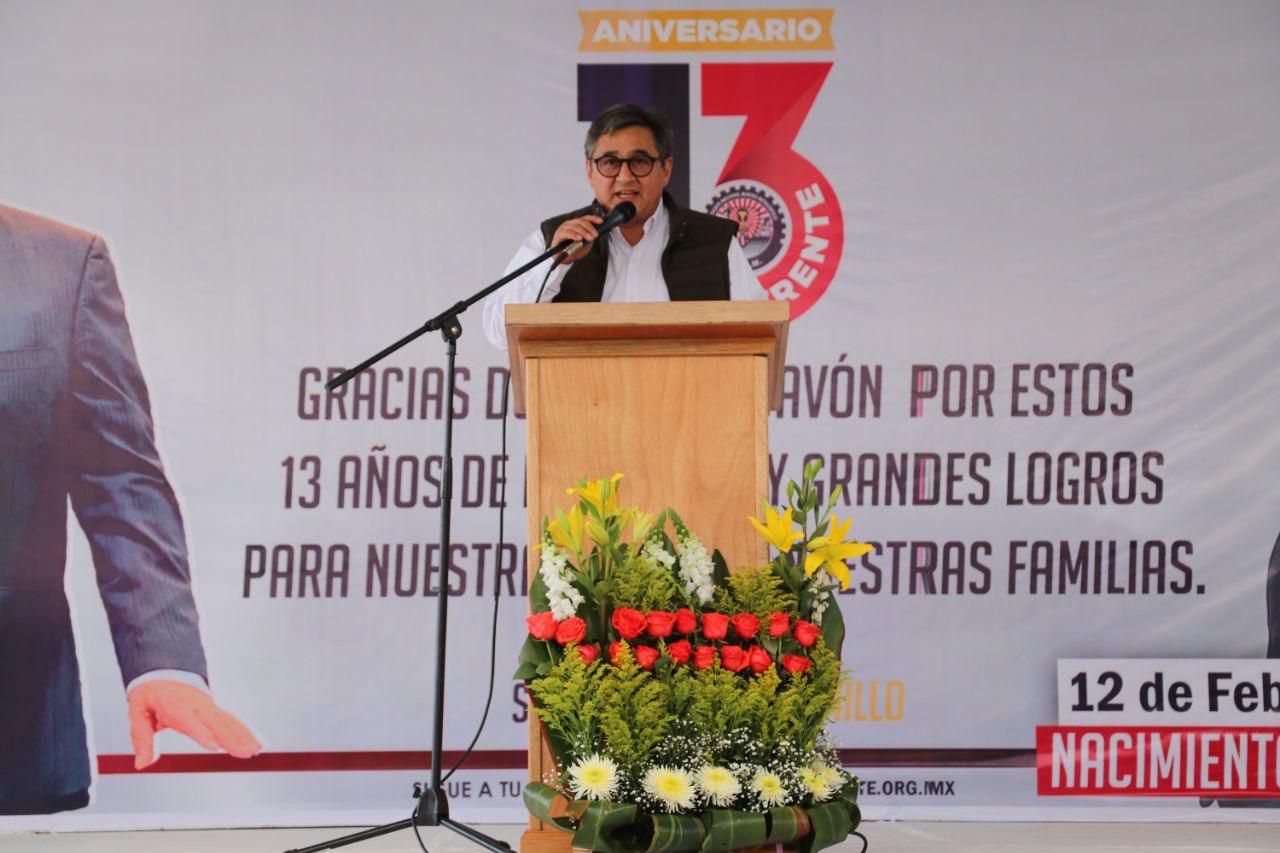 Festejan el 13 aniversario del Sindicato Nacional Minero Metalúrgico Frente