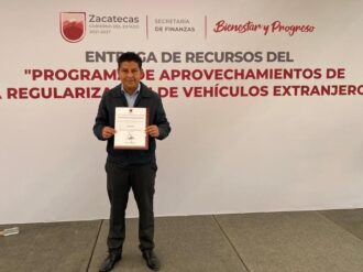 Recibe Río Grande 4.8 mdp por regularización de autos chocolate 