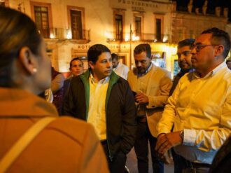 Supervisa Miranda Castro obras de iluminación en el Centro Histórico
