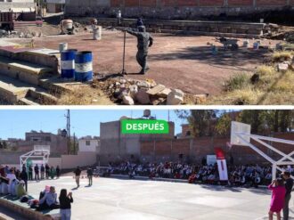 Entrega ayuntamiento capitalino una cancha al CBTIS 23 