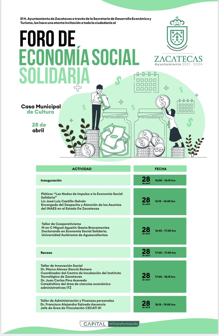Invitan al Foro de Economía Solidaria