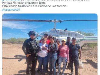 Localizan a Ceci Flores y la trasladan en helicóptero a Los Mochis