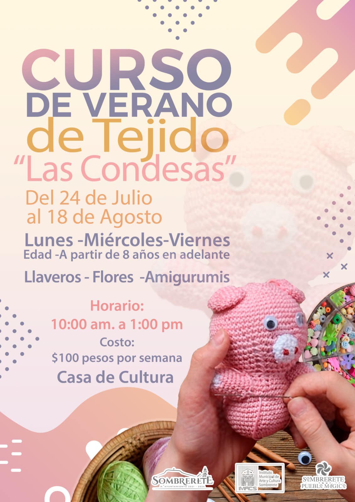 Invitan a niños a curso de tejido