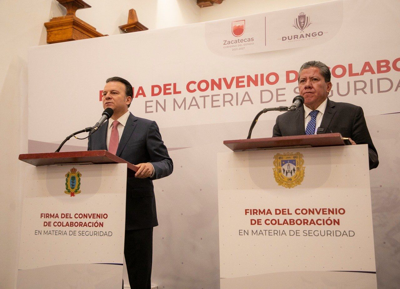 Firman convenio de seguridad Durango y Zacatecas 