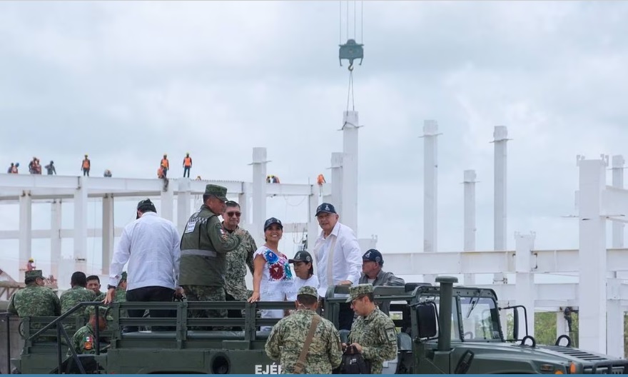 AMLO supervisa avances del nuevo Aeropuerto Internacional de Tulum Felipe Carrillo Puerto