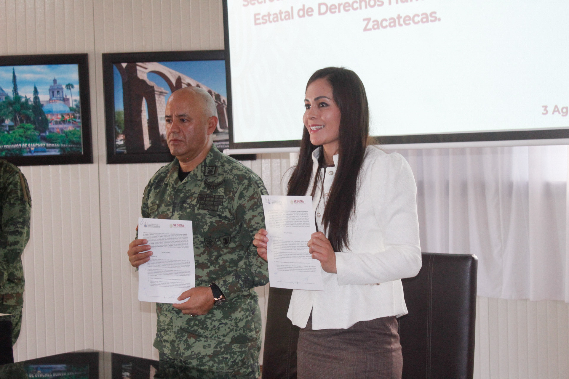 Trabajarán la Sedena y la CDHEZ en promoción de Derechos Humanos