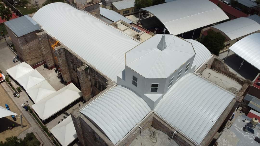 Termina rehabilitación del techo en el templo de la Virgen de Guadalupe 