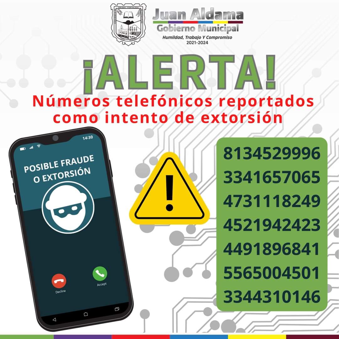 Extorsionan a nombre del alcalde de Juan Aldama 