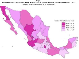Mueren de cáncer de mama 15.37% por cada 100 mil habitantes 