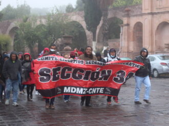 Ni el frío los detiene; se manifiestan los “democráticos”