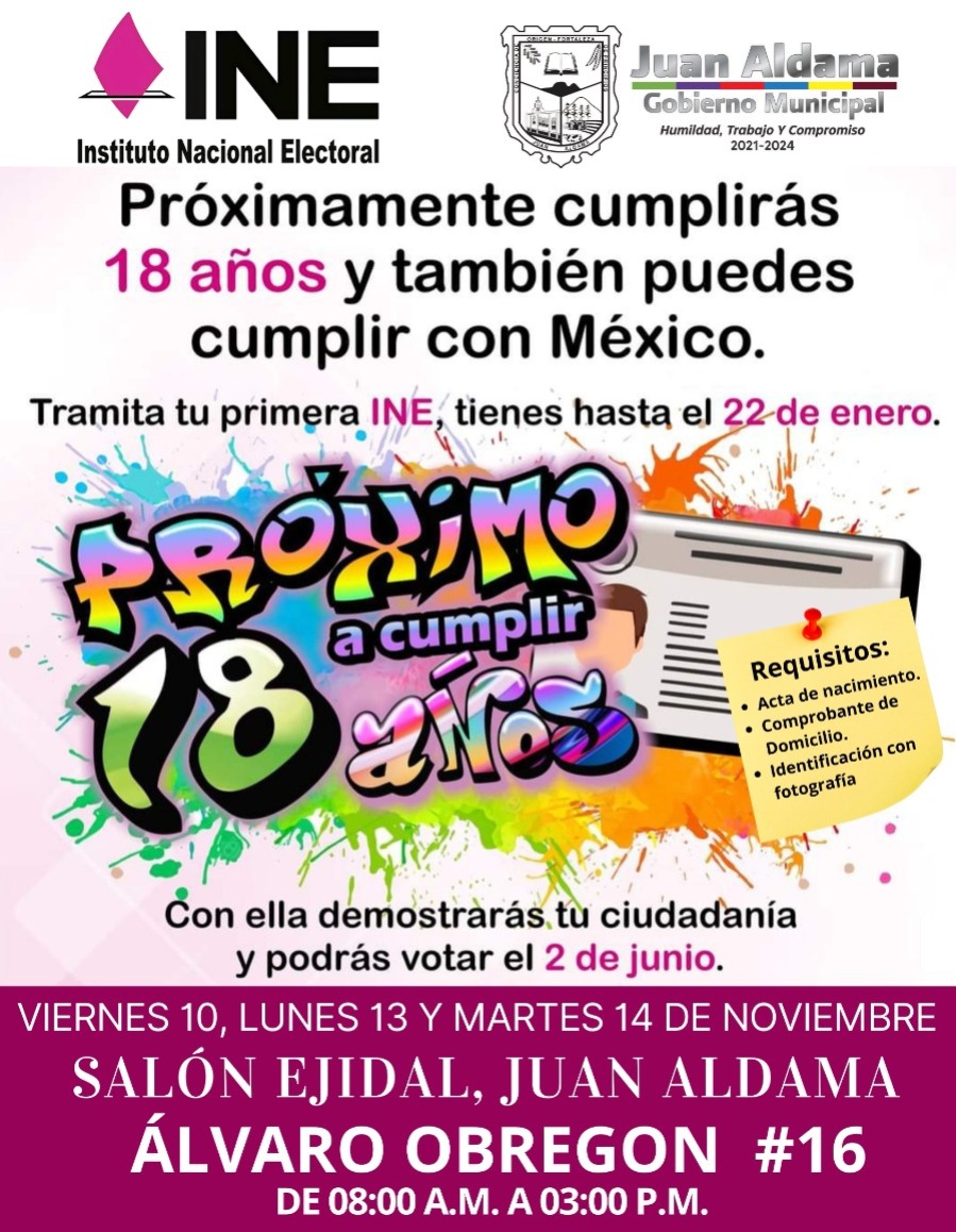 Llevan módulo del INE a Juan Aldama