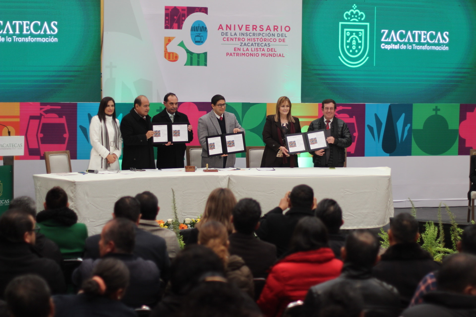 Con sesión solemne conmemoran 30 aniversario de Zacatecas como Patrimonio Mundial