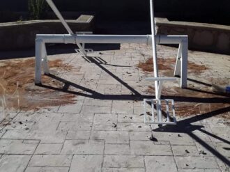 Instalan juegos infantiles en Llano Blanco Norte