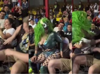 Golpea luchadora a aficionado que la “manosea” en una función