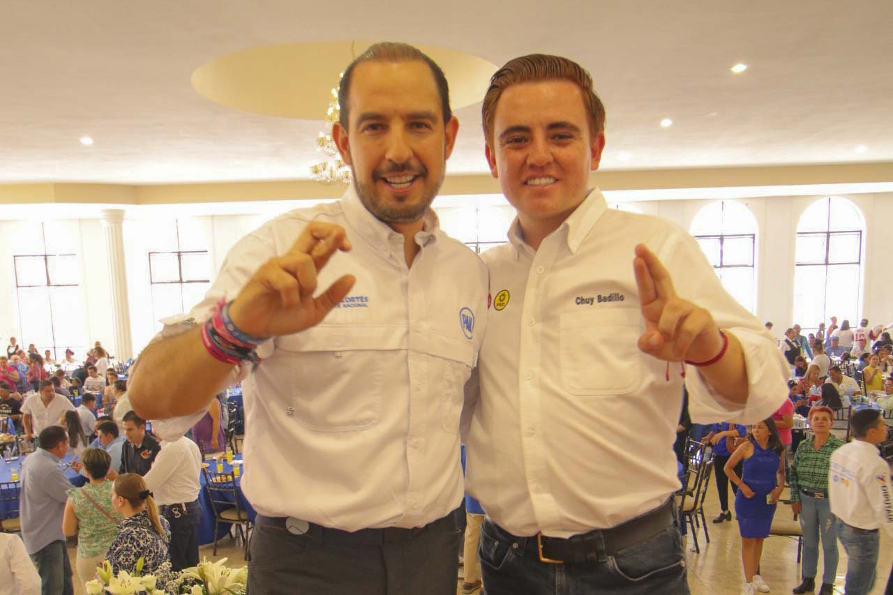 Chuy Badillo presente con Marko Cortés en Zacatecas