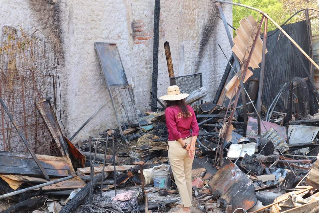 Les aseguran apoyo a los damnificados por incendios