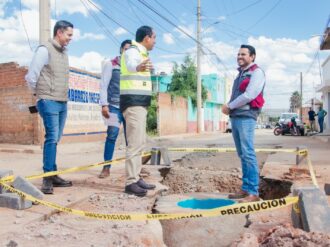 Supervisa alcalde rehabilitación de la red de drenaje de la colonia La Fe